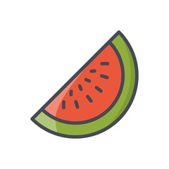 Fruits watermelon colored icon