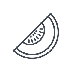 Fruits food melon line icon