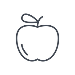 Fruits food apple line icon