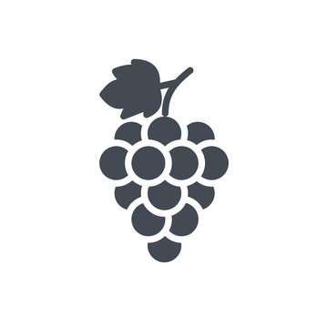 Fruits food grape silhouette icon