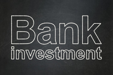 Fototapeta na wymiar Money concept: Bank Investment on chalkboard background