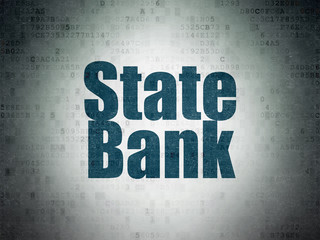 Banking concept: State Bank on Digital Data Paper background