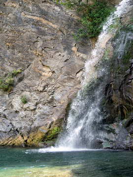 Pracchiola cascade, waterfall. Near Ponremoli in Lunigiana, north Tuscany.