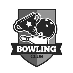 Bowling club vector icon template