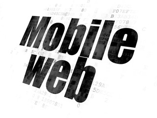 Web design concept: Mobile Web on Digital background