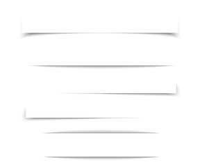 Transparent realistic paper shadow