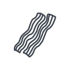 Meat Food colored icon bacon