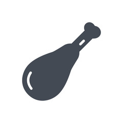 Meat Food colored icon chicken leg