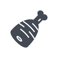 Meat Food colored icon ham