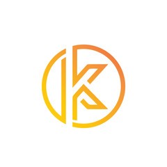 Letter color K template logo design