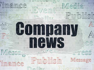News concept: Company News on Digital Data Paper background