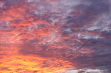 Naklejka na ściany i meble Abstract colorful sunset sky and cloud background.