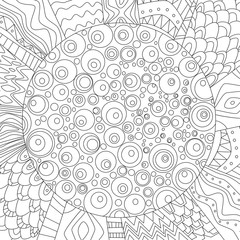 abstract pattern of sun for coloring book