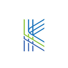 Letter color K template logo design