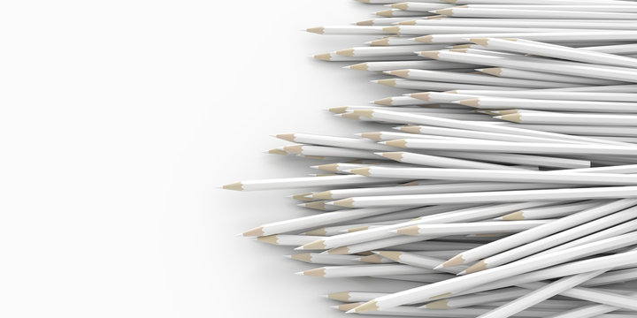 Infinite pencils background, education and creativity theme, original 3d rendering