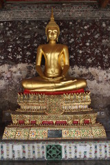Golden Buddha Statue in the Suthad temple in Bangkok, Thailand