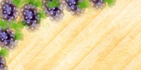 ぶどう　果物　木目　背景