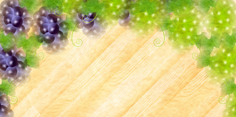 ぶどう　果物　木目　背景