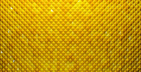 Yellow mosaic, diamonds and triangles. 3d Rendering.