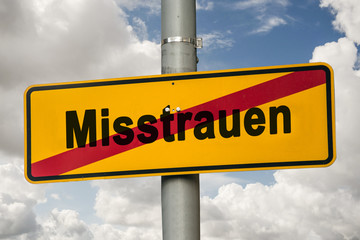 Schild 244 - Misstrauen