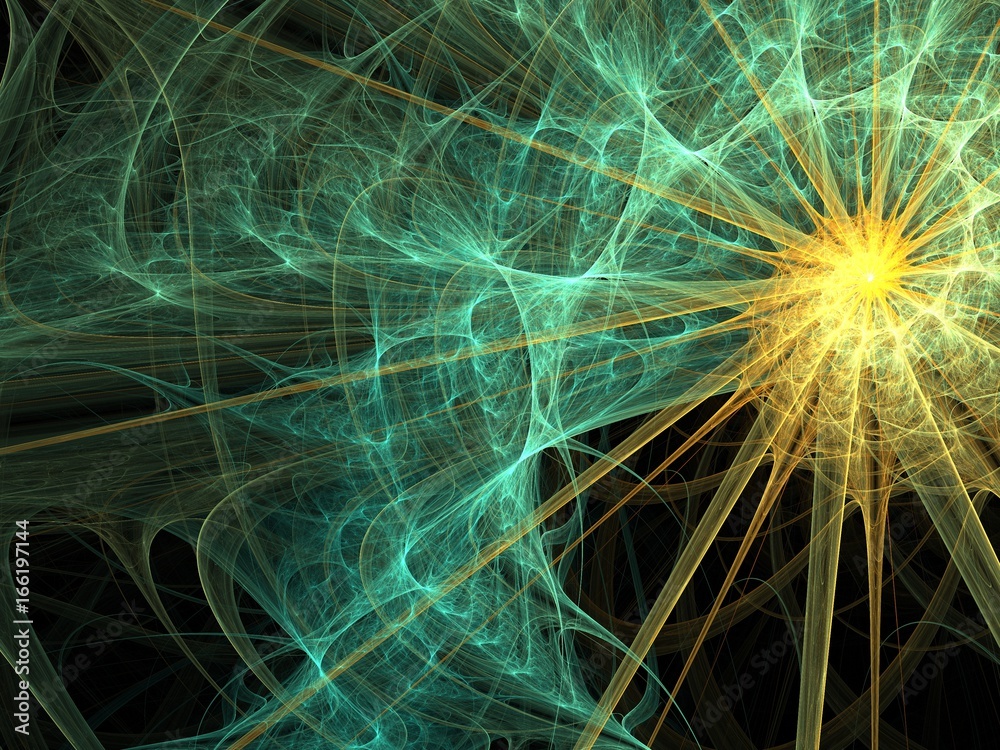 Fototapete abstract multicolored fractal pattern. computer generated graphics.