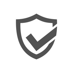 Active protection shield icon on a white background
