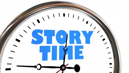 Story Time Storytelling Narrative Clock Hands Ticking 3d Animation
