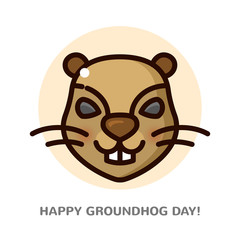 Groundhog day vector illustration