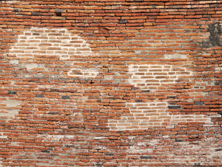 cracked concrete vintage brick wall background