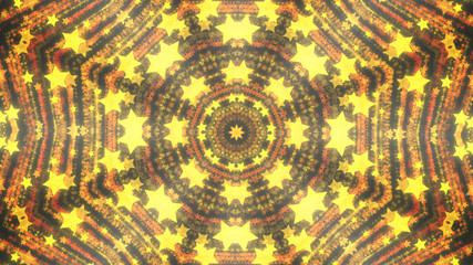 Abstract kaleidoscope background with bright details and elements