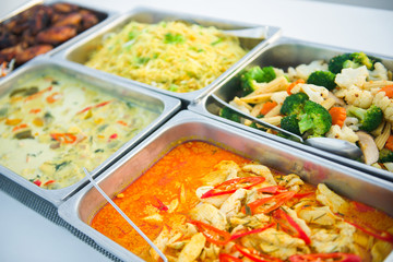 Food buffet catering in restaurant