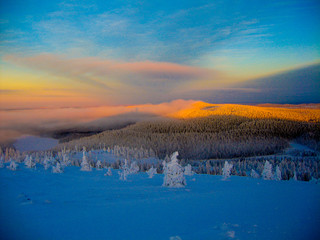 Wintery landscape in Finnish Lapland