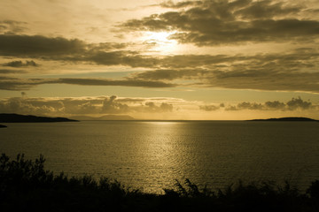 Obraz premium Sunset over the ocean