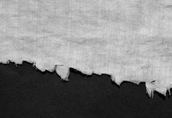 Papier Peint photo autocollant Poussière torn white fabric