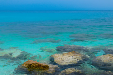 Fototapeta na wymiar Greece, Mediterranean sea, Thassos, Marble beach.