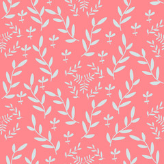 Fototapeta na wymiar Vector seamless pattern with hand drawn floral elements