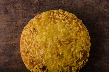 Cheese bread in oven