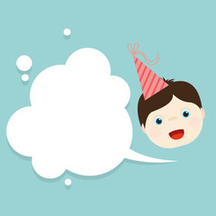 Cheerful illustrated birthday birthday card, birthday celebration