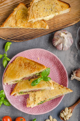 Pesto cheese sandwich