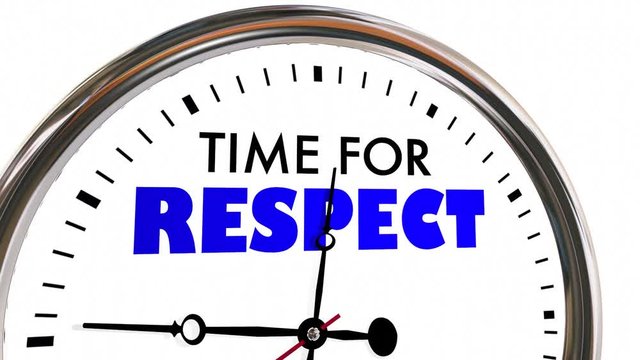 Time for Respect Honor Deference Clock Hands Ticking 3d Animation