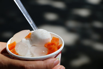 ice-cream in hand Thai style