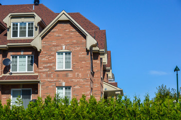  Expensive modern townhouses with huge windows in Montreal (Bois-franc), Canada.