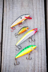 Fly fishing equipment on bench © mooseshop