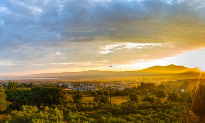 Thessaloniki Airport Macedonia. Dawn.