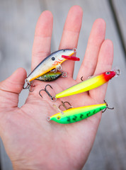 Fly fishing equipment on bench © mooseshop