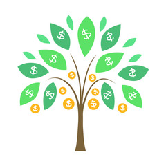 Obraz premium money tree, vector