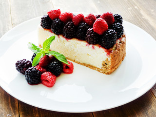 Fresh baked cheesecake