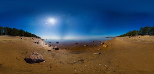 Panorama of the Gulf of Finland - St. Petersburg, Russia