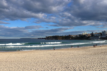 Winter Bondi Beach in the afternoon, July