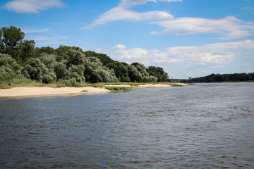Elbe von Flussmitte, Landschaft, Natur